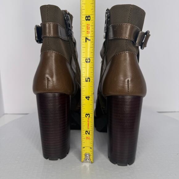 NWOT Antonio Melani Brown Olive Pearce Lug Sole Booties Sz 7.5 Streetwear Rugged - Picture 4 of 9